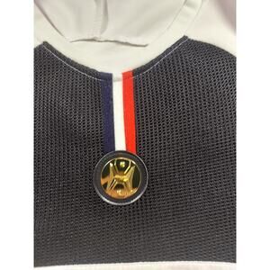 Vintage Hudson Outerwear Mens XLarge Patriotic Red White Blue Short Sleeve